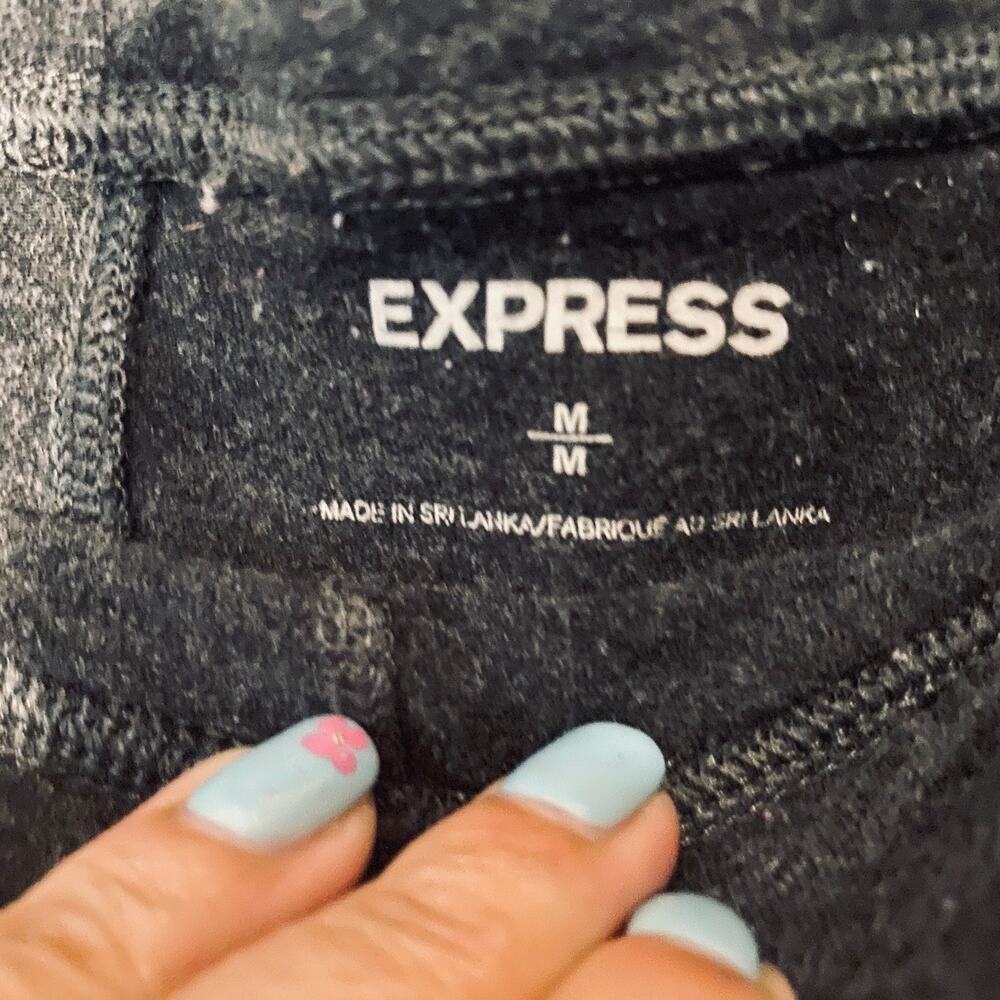 Express Dark Gray Basic Stretch Fitted Casual Ank… - image 6